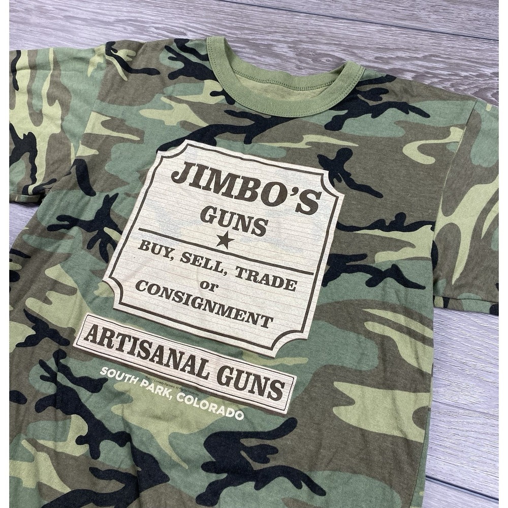 Rothco Men's South Park Jimbo's Guns Camouflage T Shirt Green Size Small